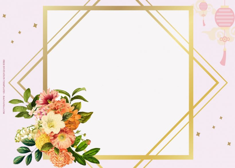7+ Sweet Seraphim Floral Pattern Wedding Invitation Templates Type Five