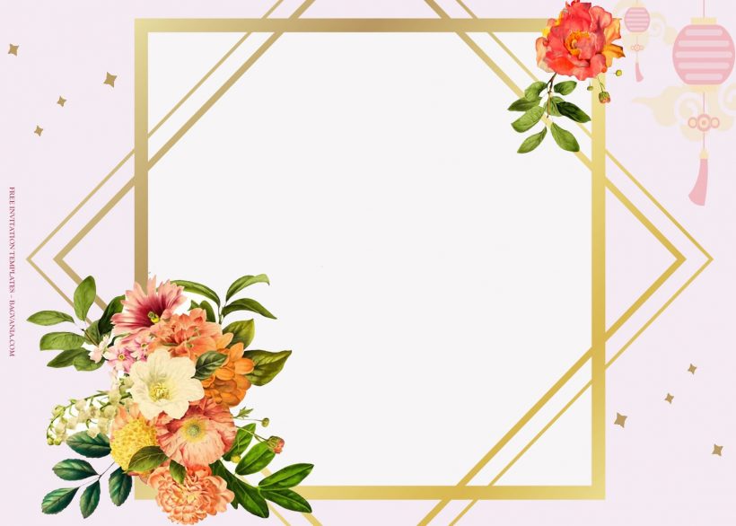 7+ Sweet Seraphim Floral Pattern Wedding Invitation Templates Type Six