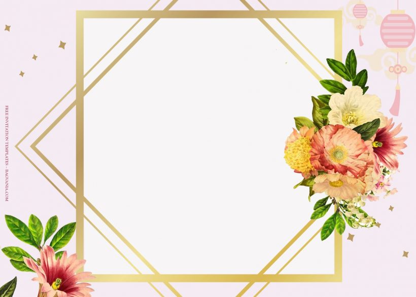7+ Sweet Seraphim Floral Pattern Wedding Invitation Templates Type Three
