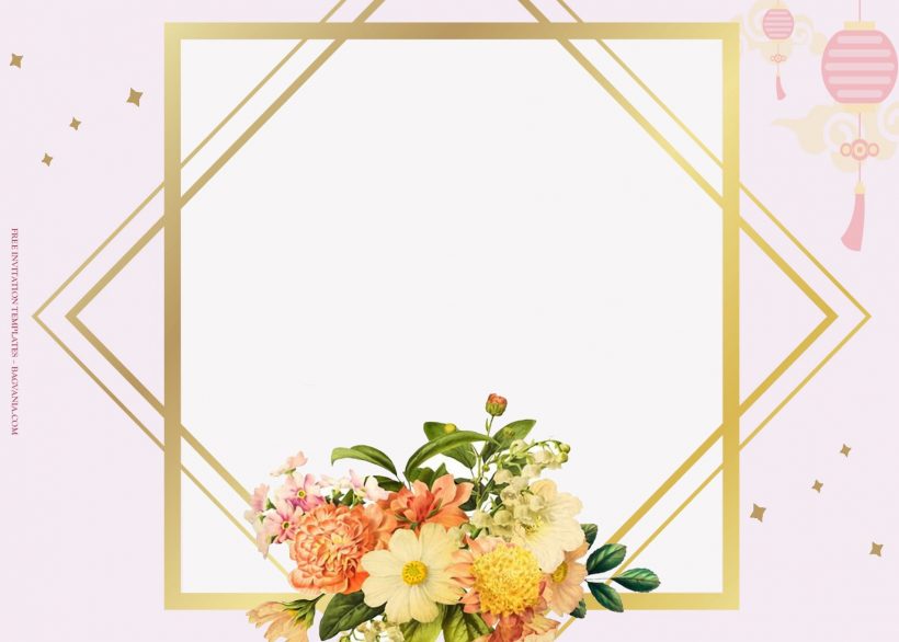 7+ Sweet Seraphim Floral Pattern Wedding Invitation Templates Type Two
