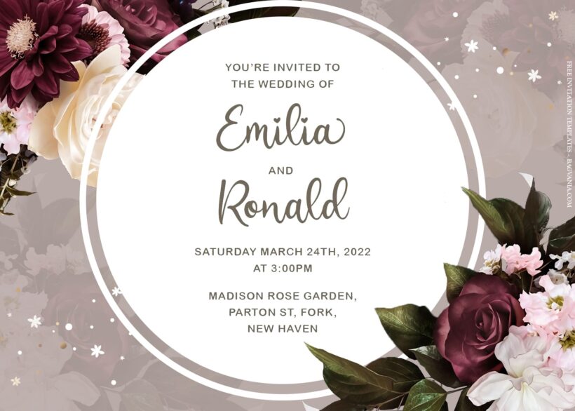 7+ Tangled With Euphoria Floral Wedding Invitation Templates Title
