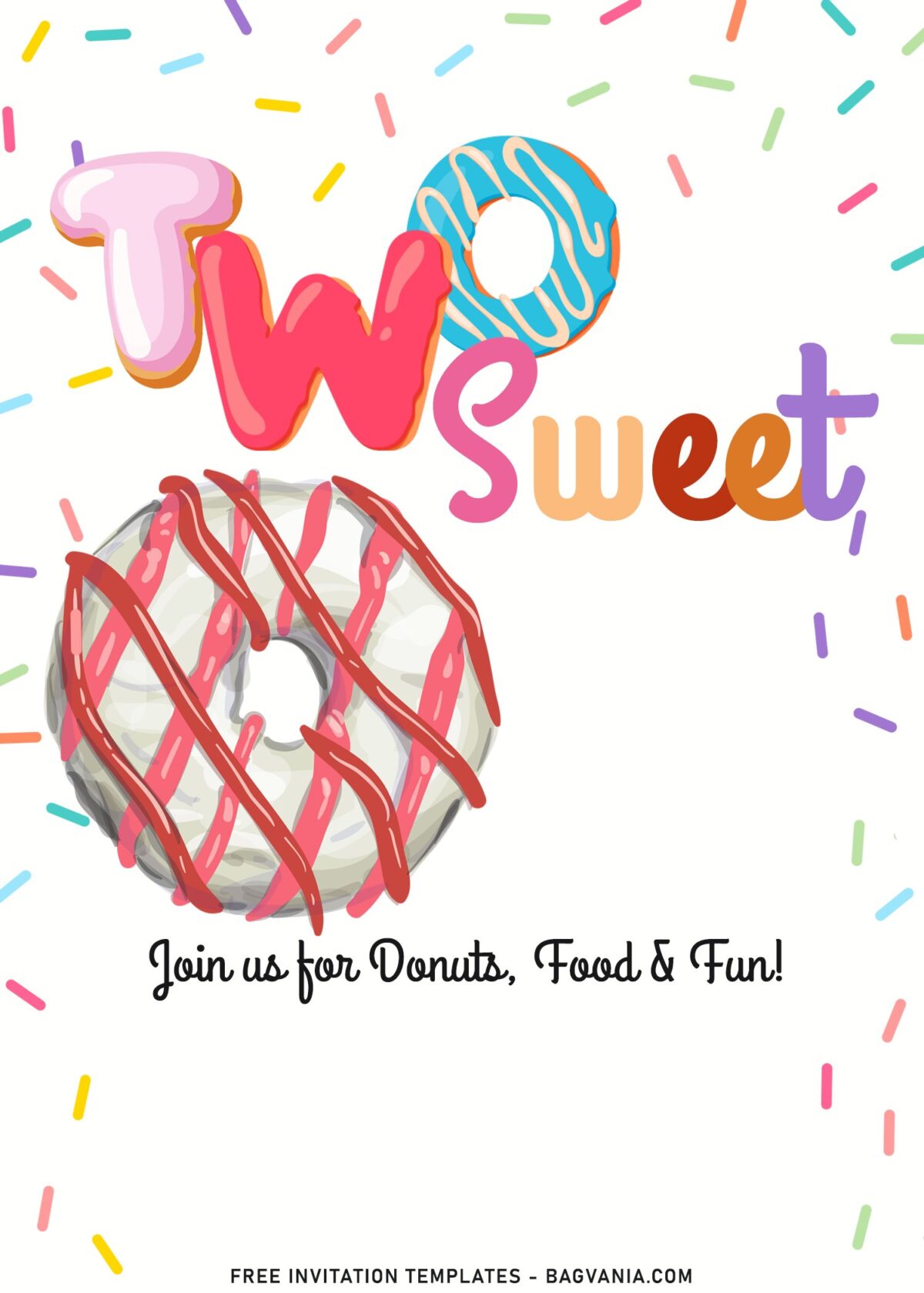 7+ Two Sweet To Handle Cute Girl 2nd Birthday Invitation Templates with yummy sweet desserts