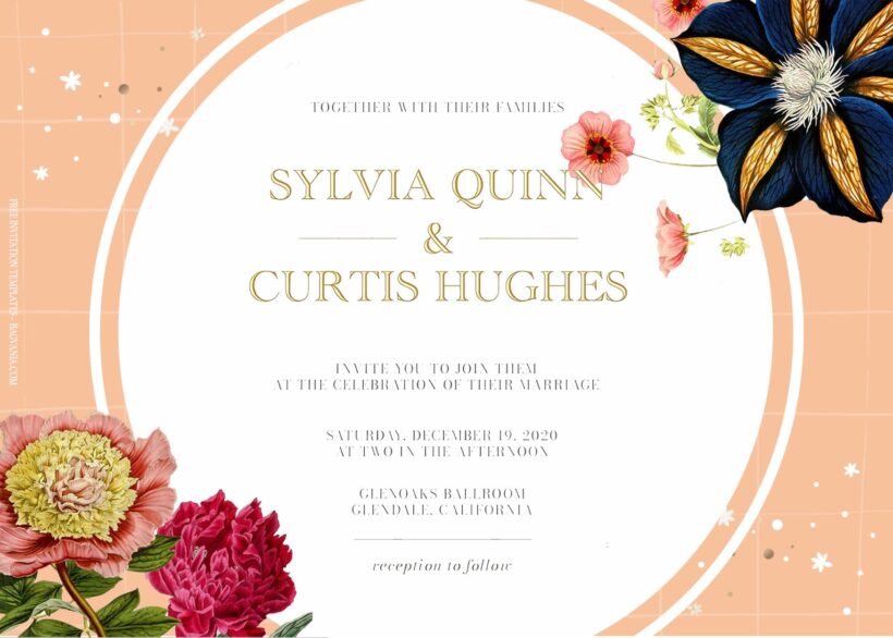 7+ Vintage Rose Botanical Floral Wedding Invitation Templates Title