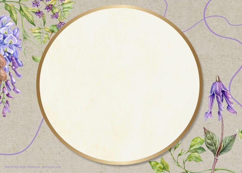 7+ Violet Lavender Bouquet Floral Wedding Invitation Templates Type Four