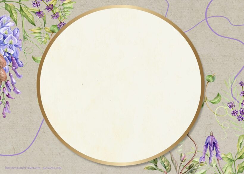 7+ Violet Lavender Bouquet Floral Wedding Invitation Templates Type Three