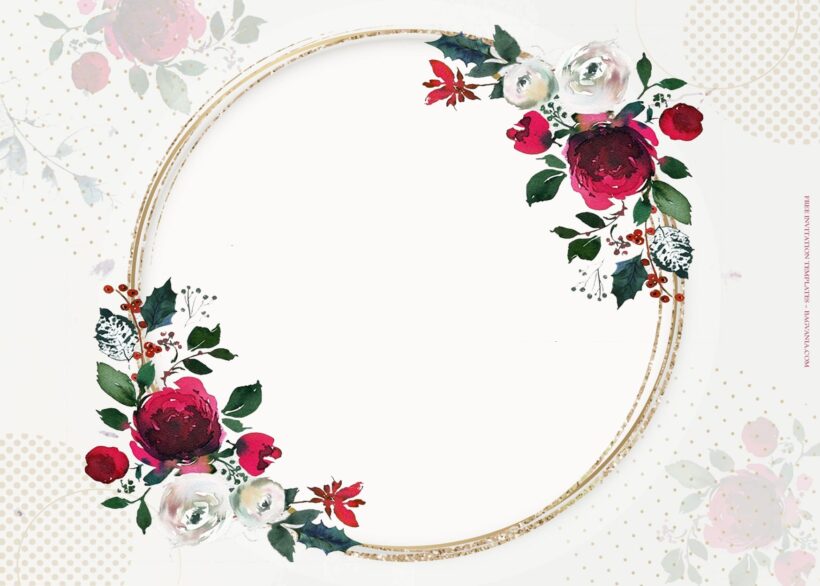 7+ Winter Grenadine Bouquet Floral Wedding Invitation Templates Type Two