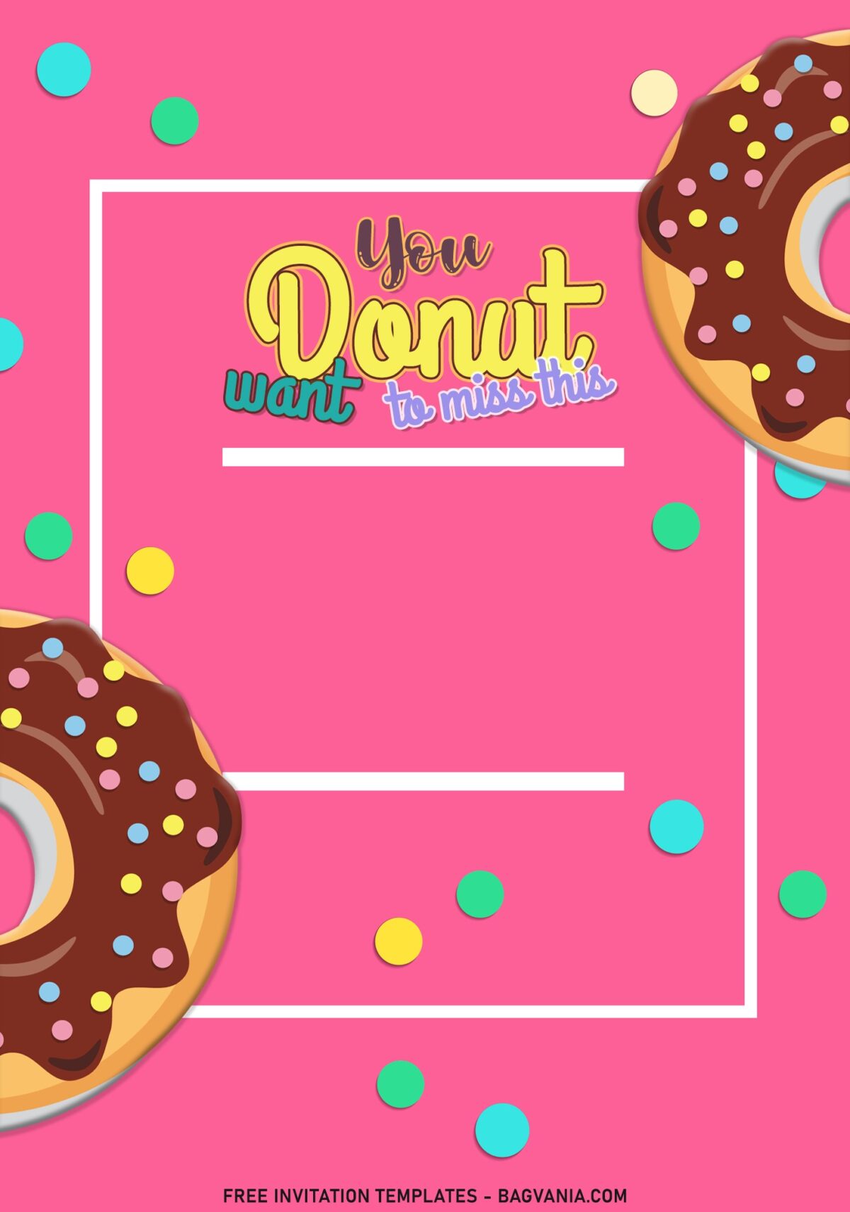 7+ Donut And Sprinkle Invitation Templates For Your Cute Little Girl's Birthday with colorful sprinkles