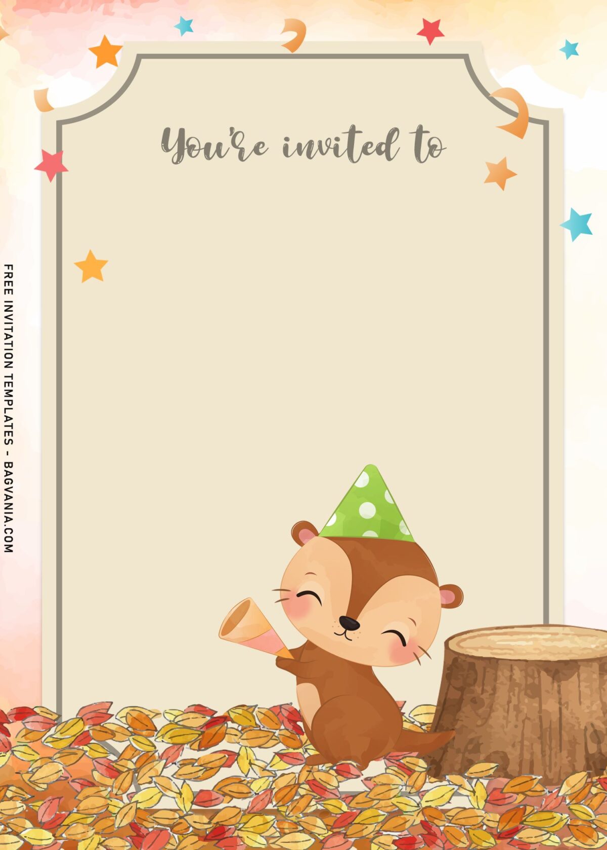 8+ Lovely Cute And Sweet Forest Animals Invitation Templates with baby fox