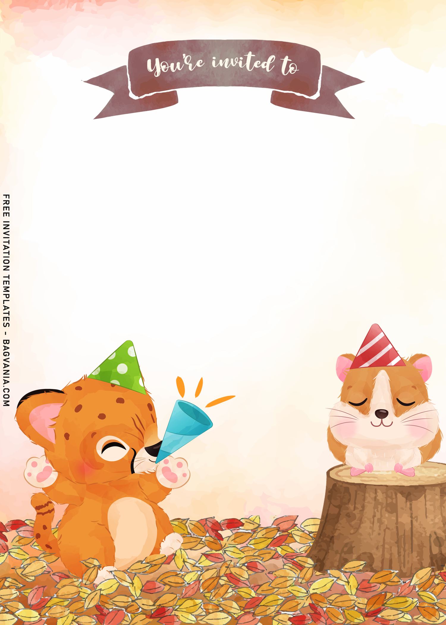 8+ Lovely Cute And Sweet Forest Animals Invitation Templates | FREE  Printable Birthday Invitation Templates - Bagvania