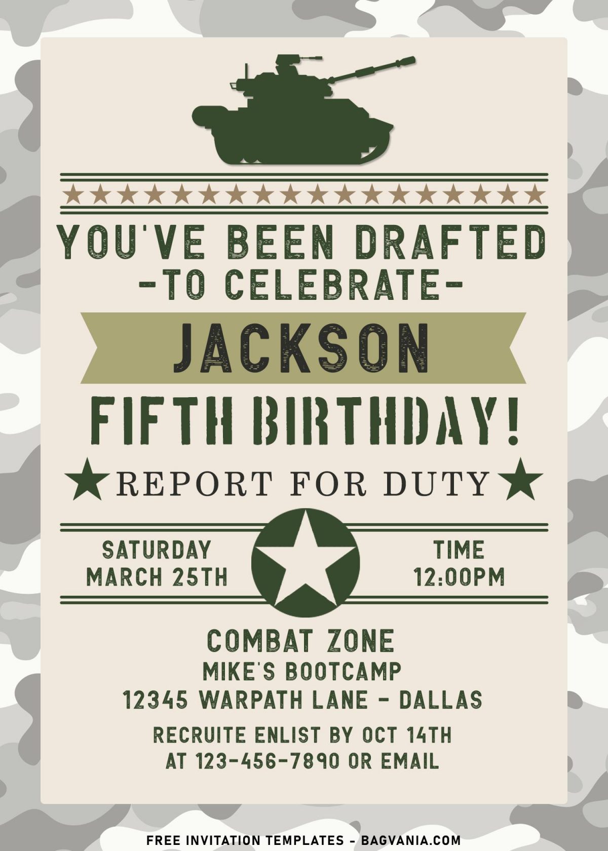 8+ Military Vehicle Boys Birthday Invitation Templates