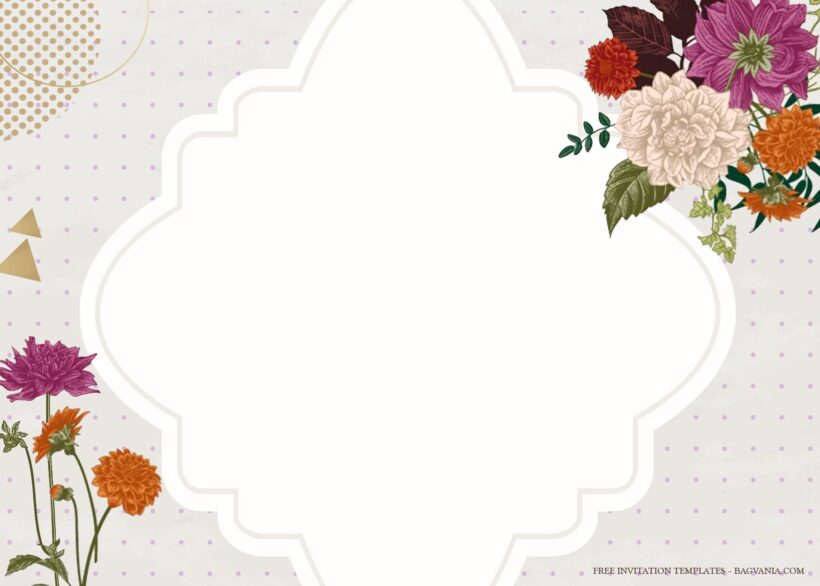 8+ Autumn Wedding Bouquet Floral Wedding Invitation Templates Type Five
