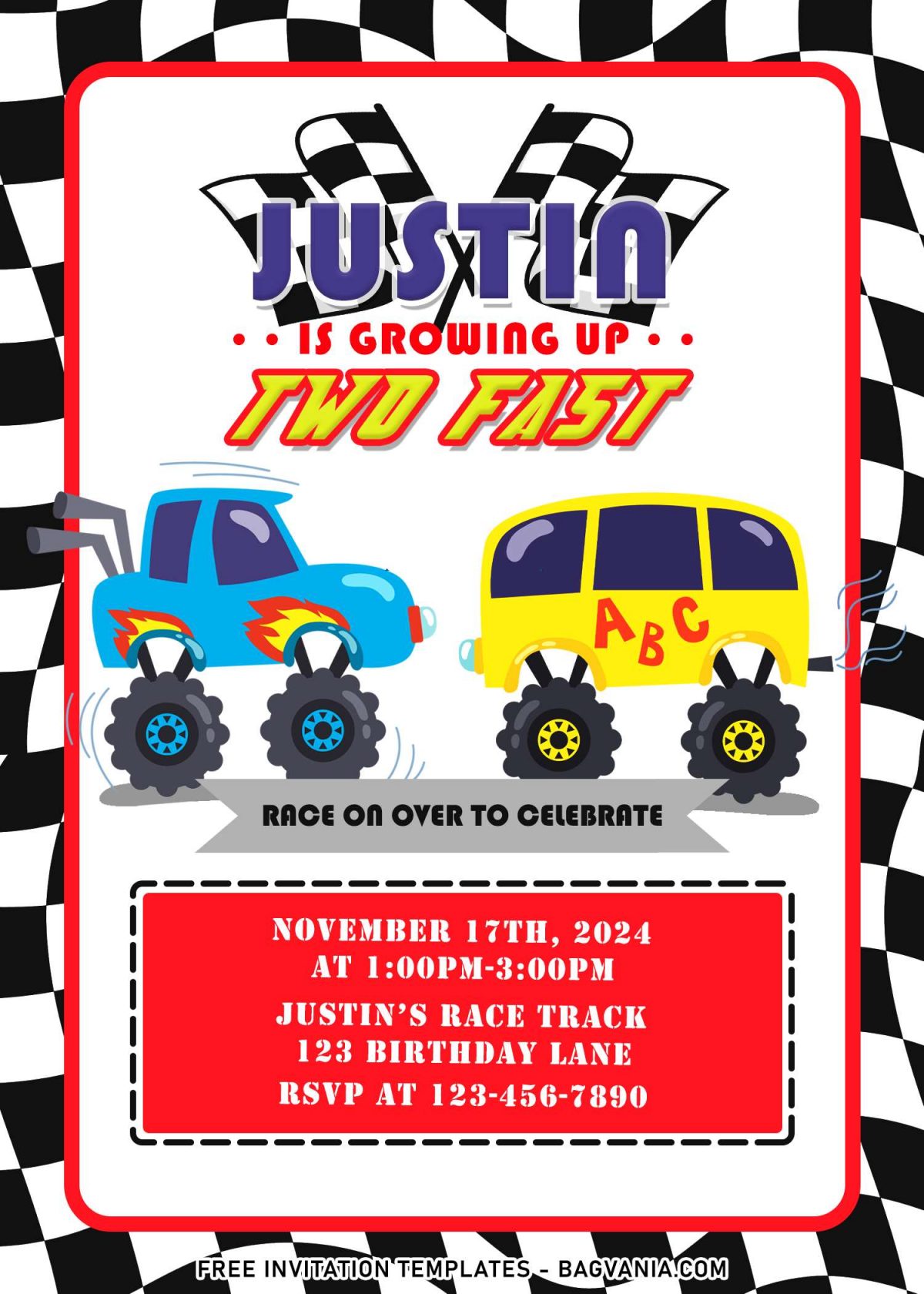 8+ Personalized Racing Themed Invitation Templates For Your Little Racer