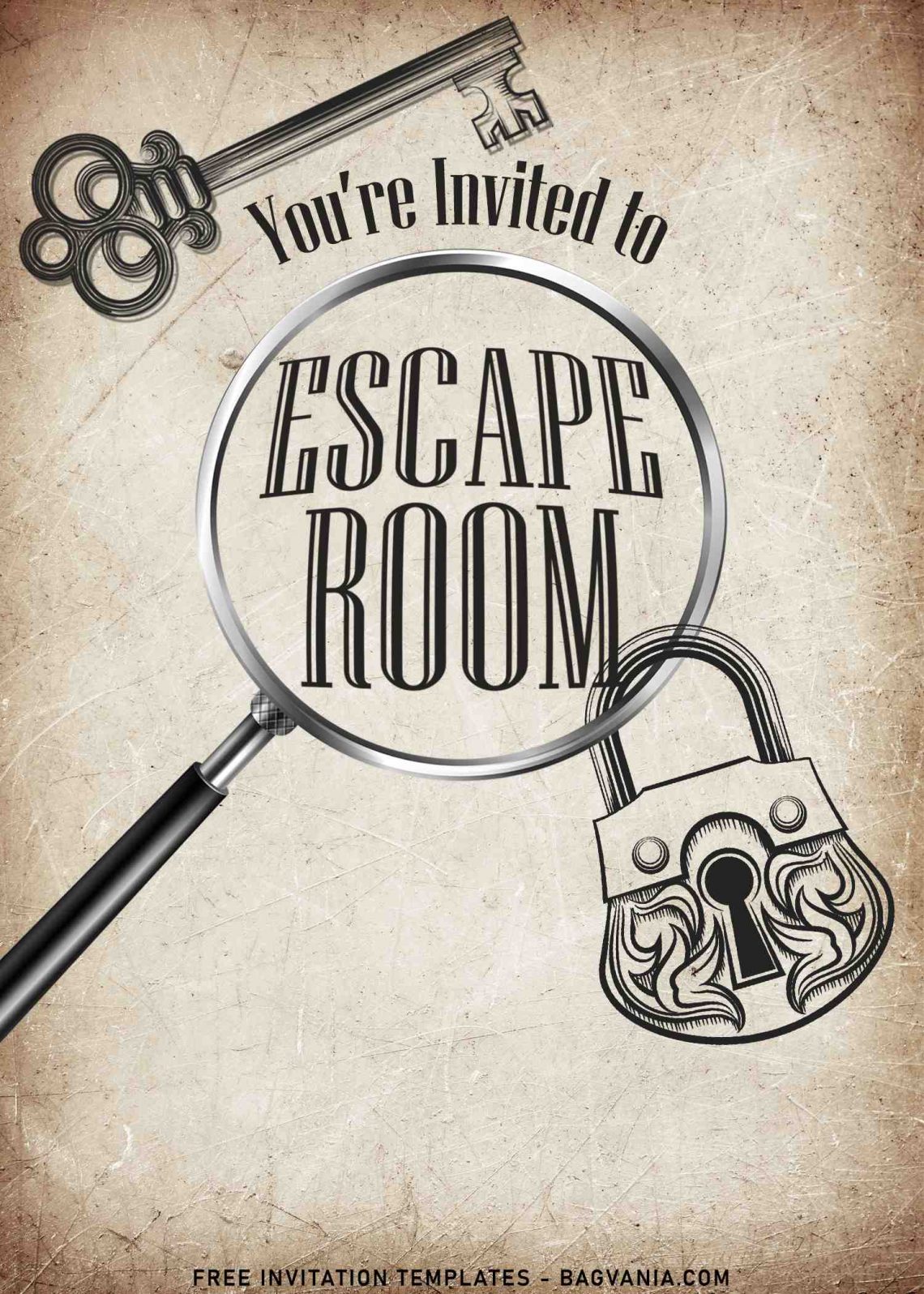 8+ Ultimate Escape Room Party Invitation Templates FREE Printable