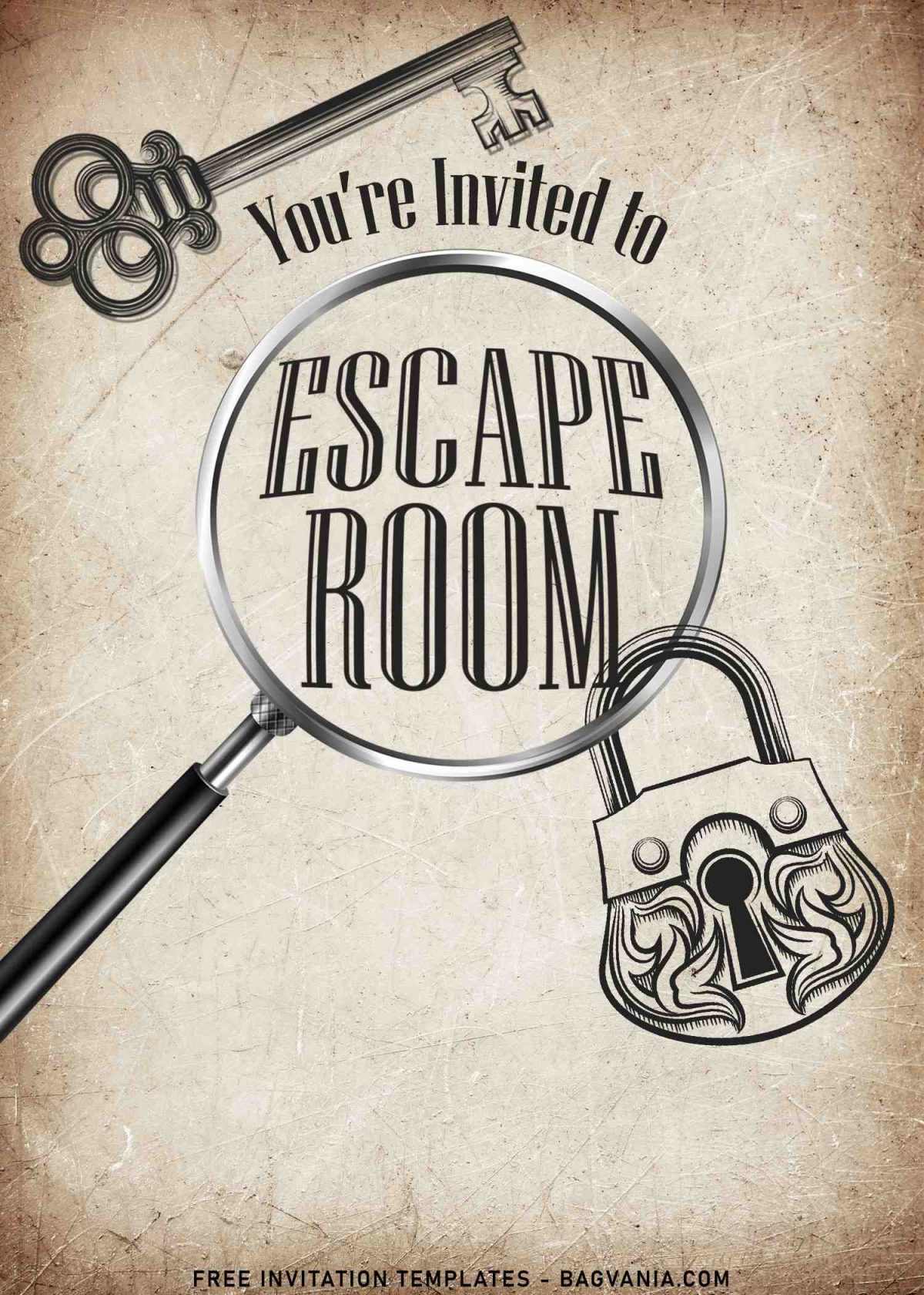 8+ Ultimate Escape Room Party Invitation Templates with lock