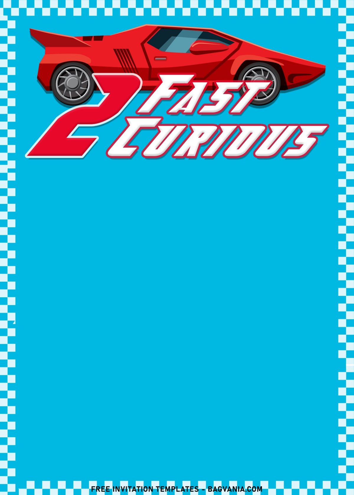 8+ Boys' Favorite 2 Fast 2 Curious Birthday Invitation Templates with Awesome Sport car