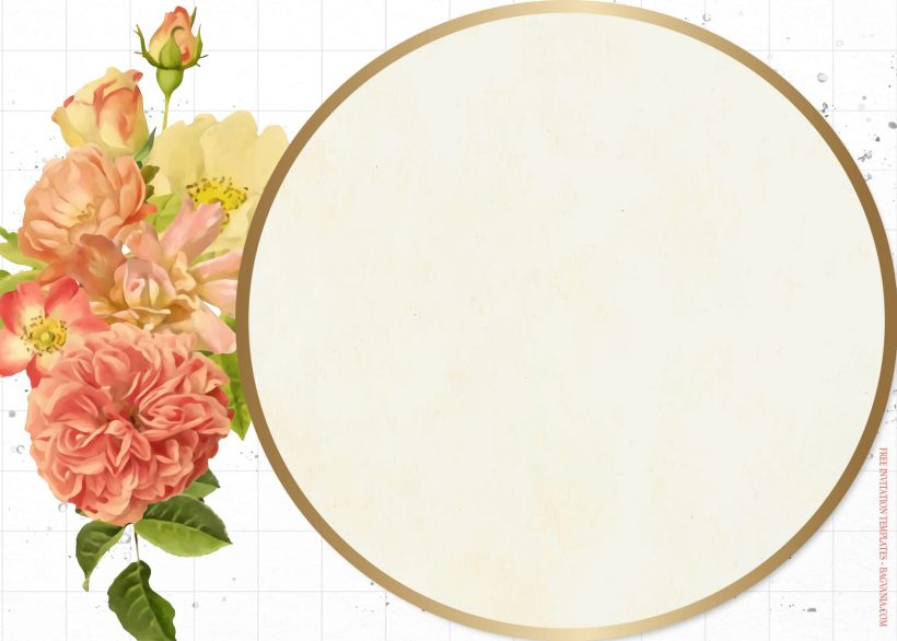 8+ Watercolor Pink Petals Floral Pattern Wedding Invitation Templates Type Seven