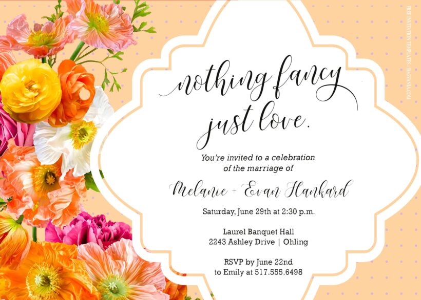 9+ Colorful Poppy Love Floral Wedding Invitation Templates Title