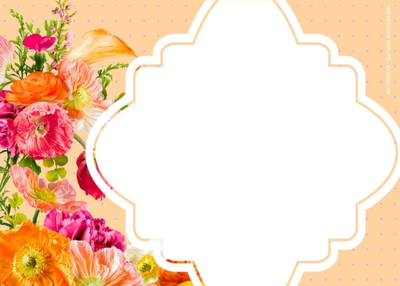 9+ Colorful Poppy Love Floral Wedding Invitation Templates Type Three