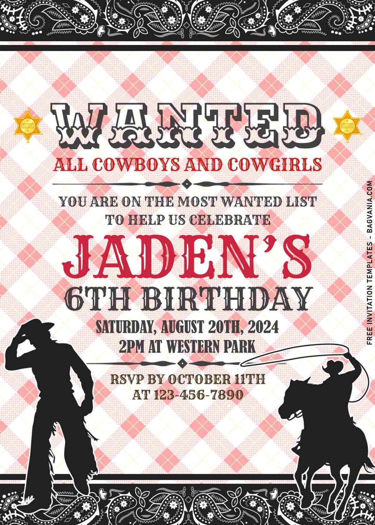 8+ Western Cowboy Rodeo Birthday Invitation Templates For All Ages
