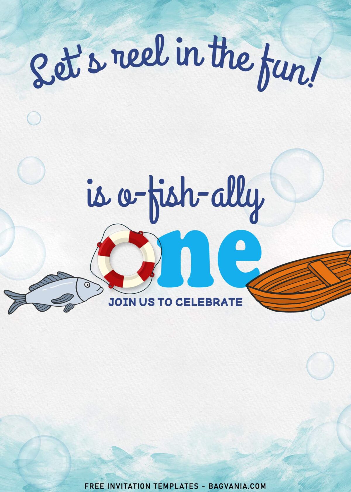 10+ Cute Fishing Birthday Invitation Templates For Your Little Fisherman with fishing boat