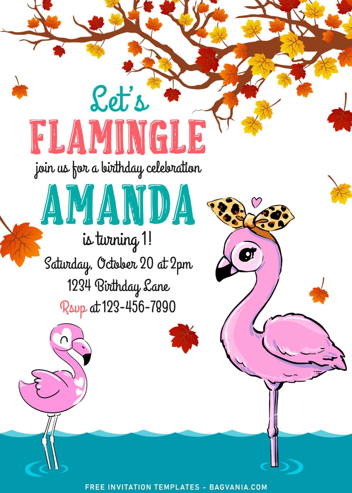 10+ Tropical Luau Flamingo Birthday Invitation Templates
