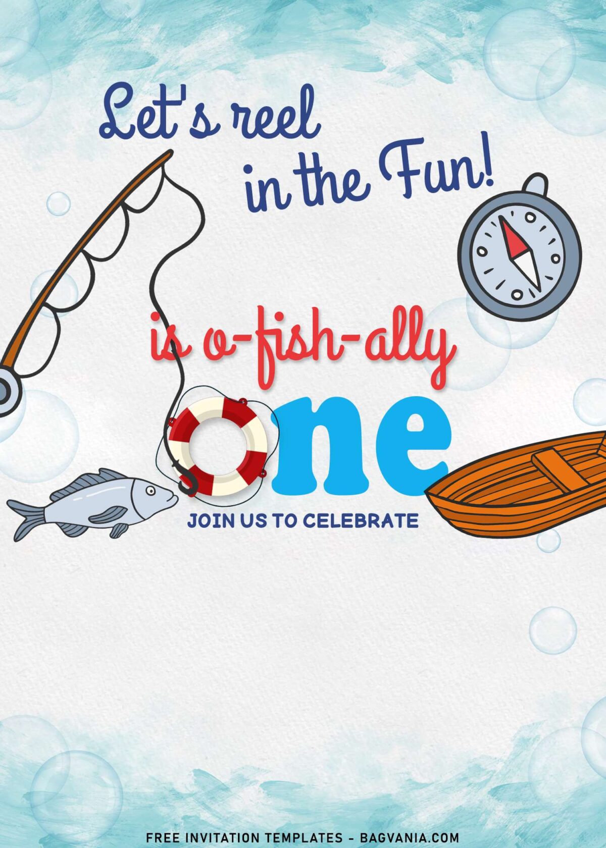 10+ Cute Fishing Birthday Invitation Templates For Your Little Fisherman with 
