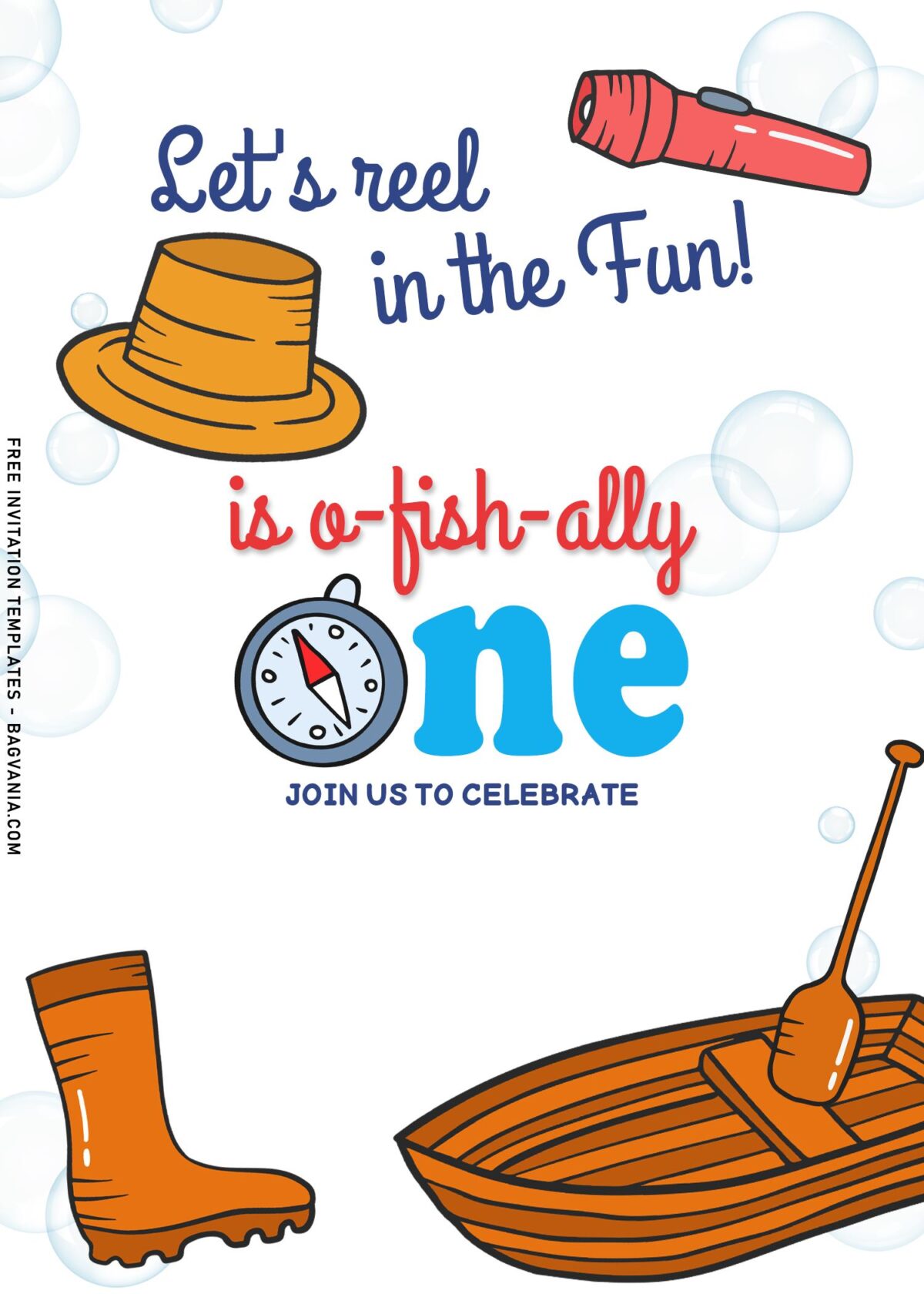10+ Cute Fishing Birthday Invitation Templates For Your Little Fisherman with flashlight