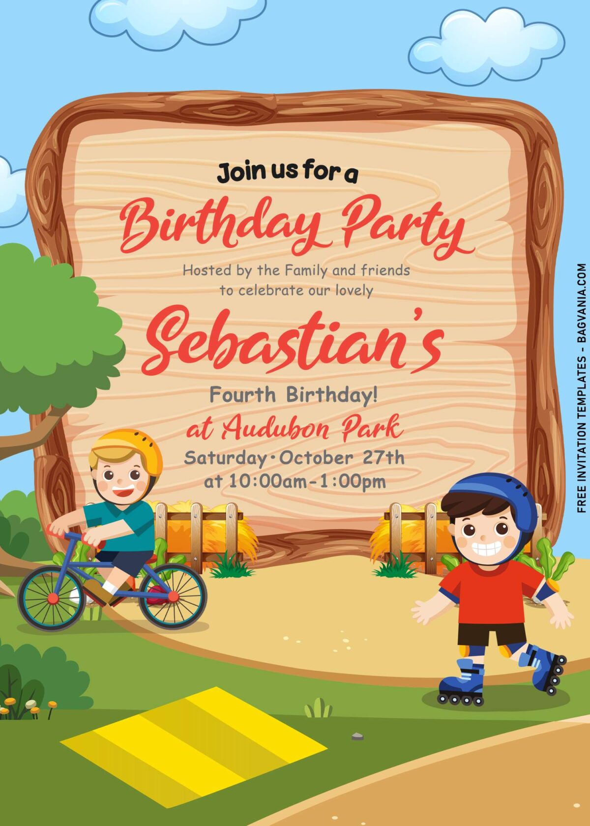11+ Cute Playground Kids Birthday Invitation Templates