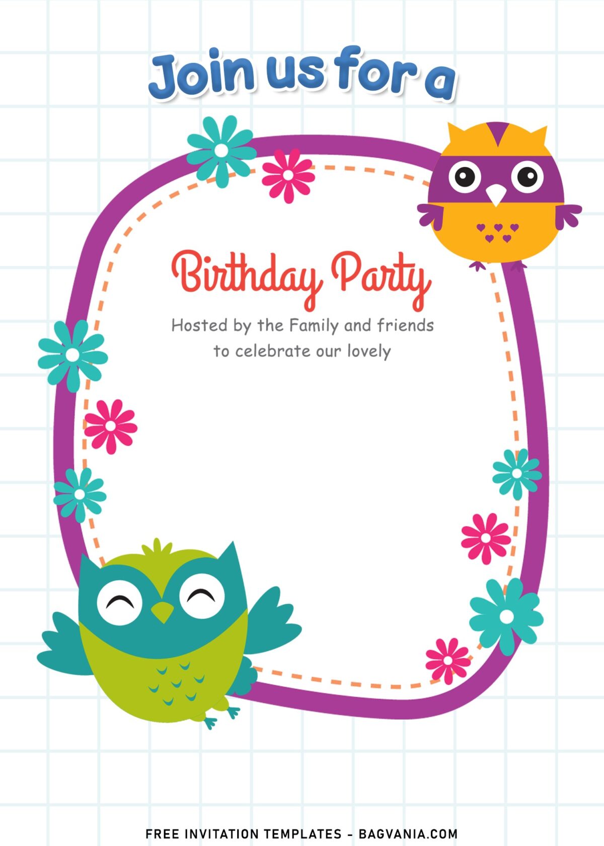 11+ Cute Owl Birthday Invitation Templates For Your Little Ones' Birthday with orange owl