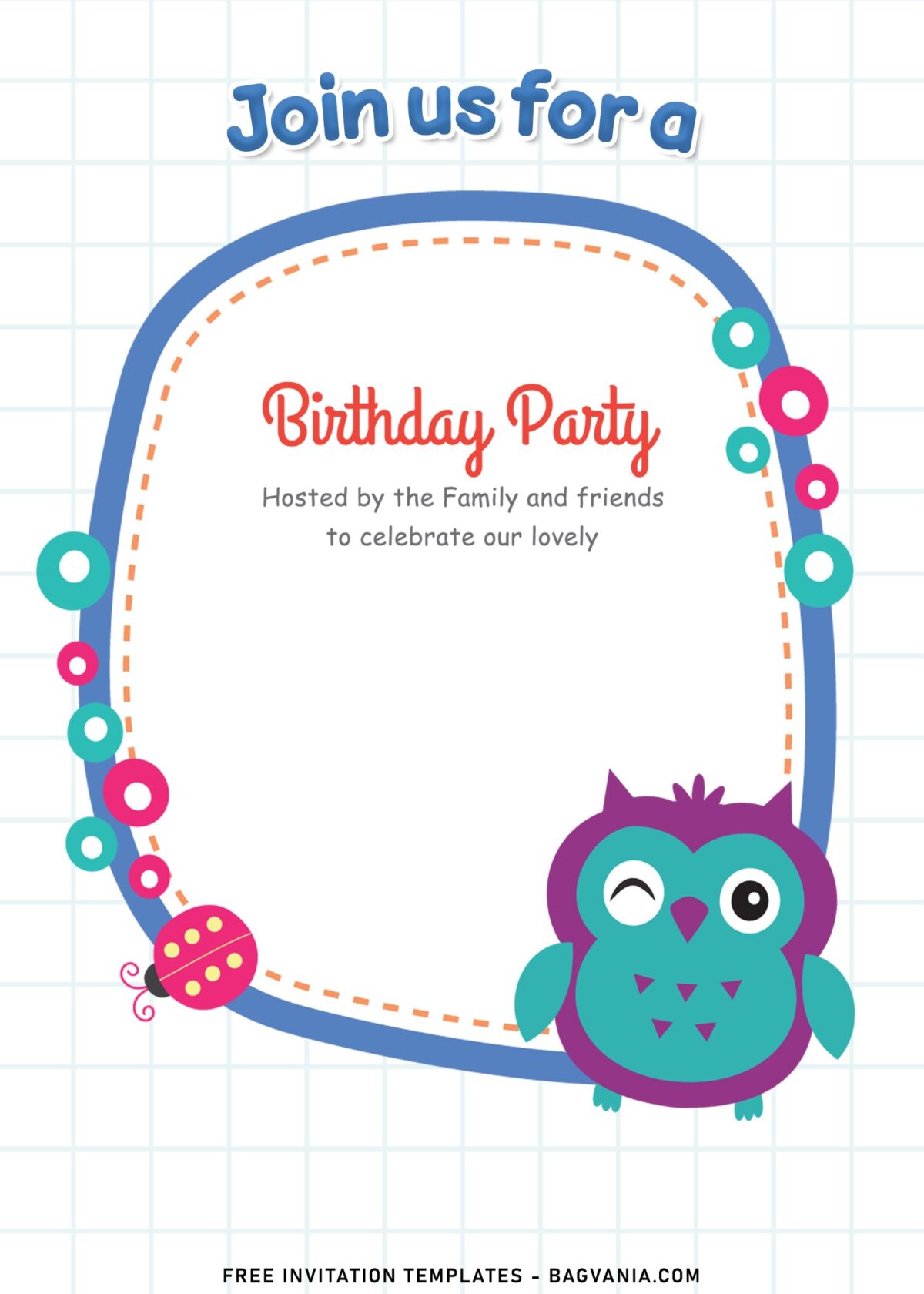 11+ Cute Owl Birthday Invitation Templates For Your Little Ones' Birthday with purple owl