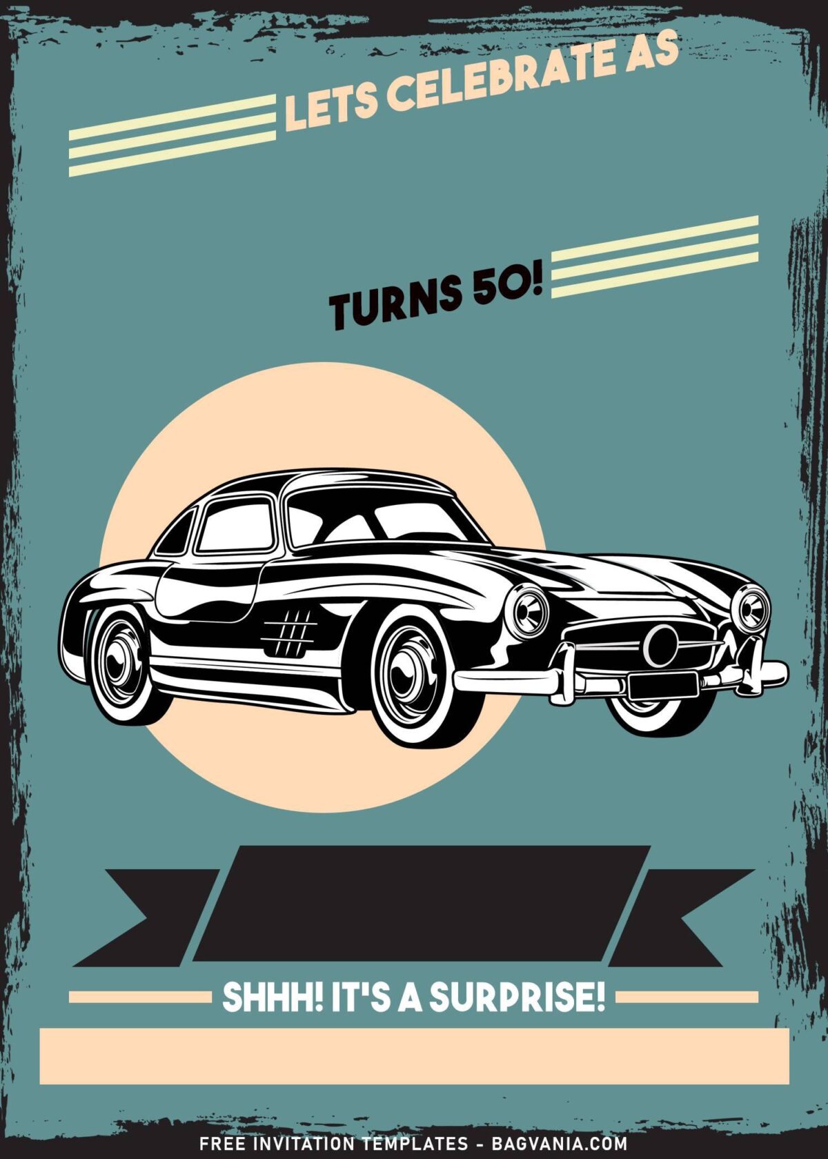 11+ Classic Car Gentlemen 50th Birthday Invitation Templates with 