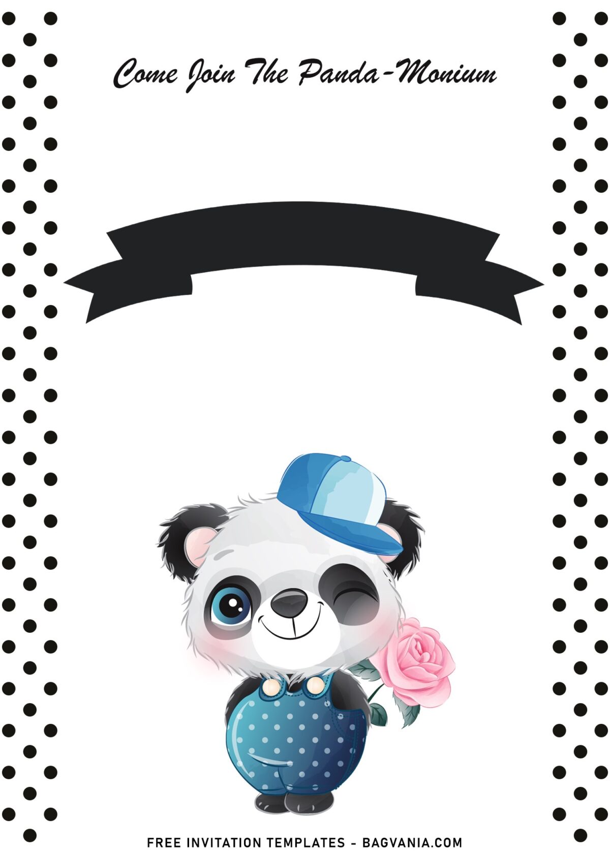 11+ Fluffy Panda Birthday Invitation Templates For Your Kid's Birthday with adorable baby boy panda