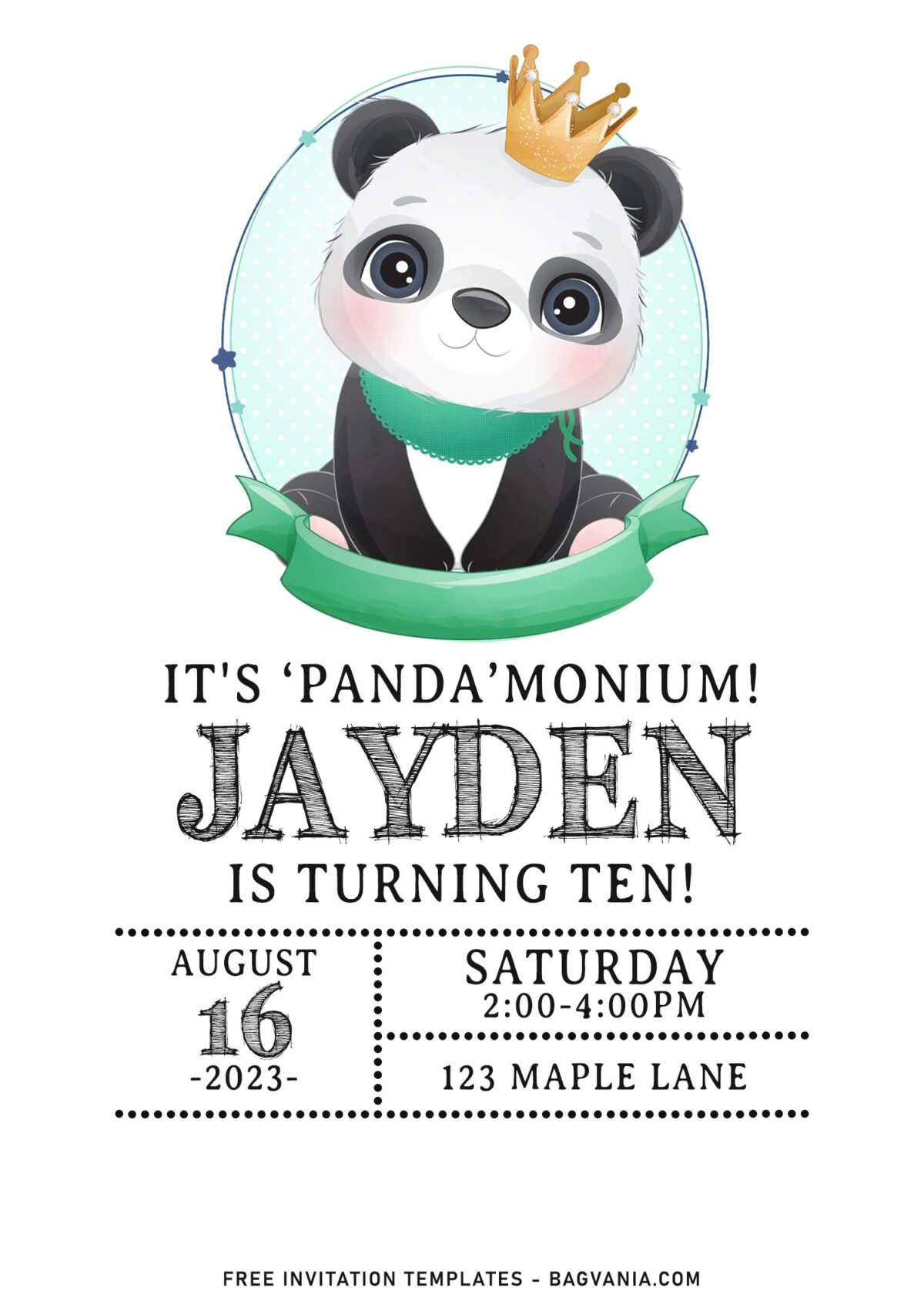 11+ Adorable Baby Panda And Mom - Kids Birthday Invitation Templates