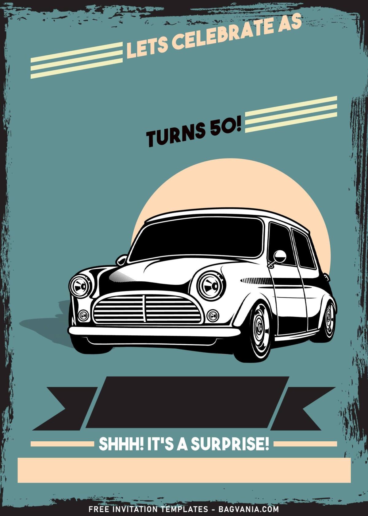 11+ Classic Car Gentlemen 50th Birthday Invitation Templates with Mini Cooper