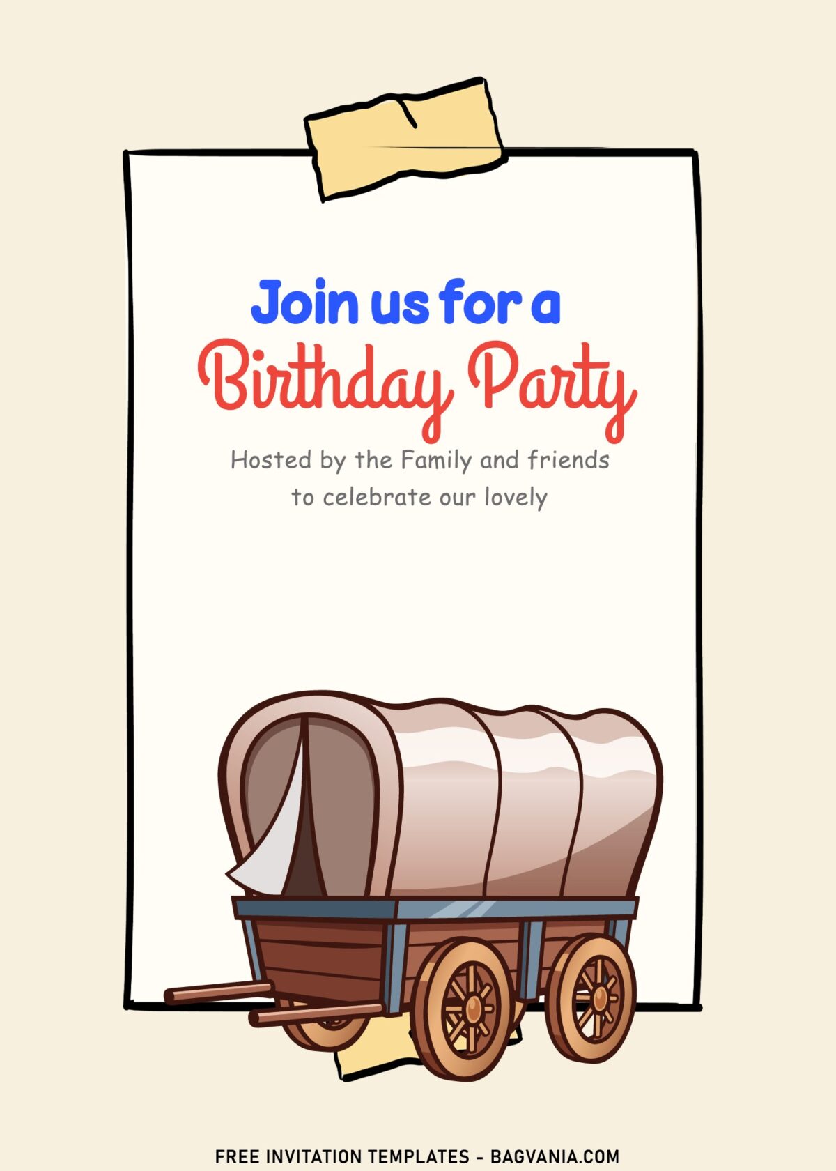 11+ Loveable Cartoon Transportation Joint Birthday Invitation Templates with Stage wagon 