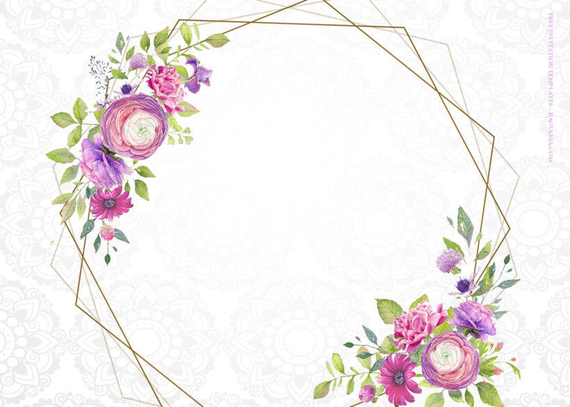 7+ Allegra Watercolor Floral Wedding Invitation Templates Type Five