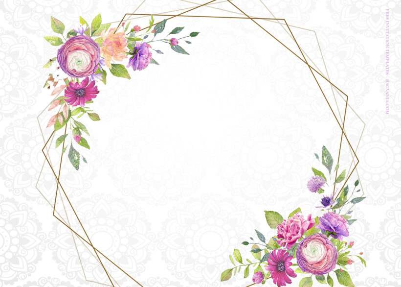 7+ Allegra Watercolor Floral Wedding Invitation Templates Type six