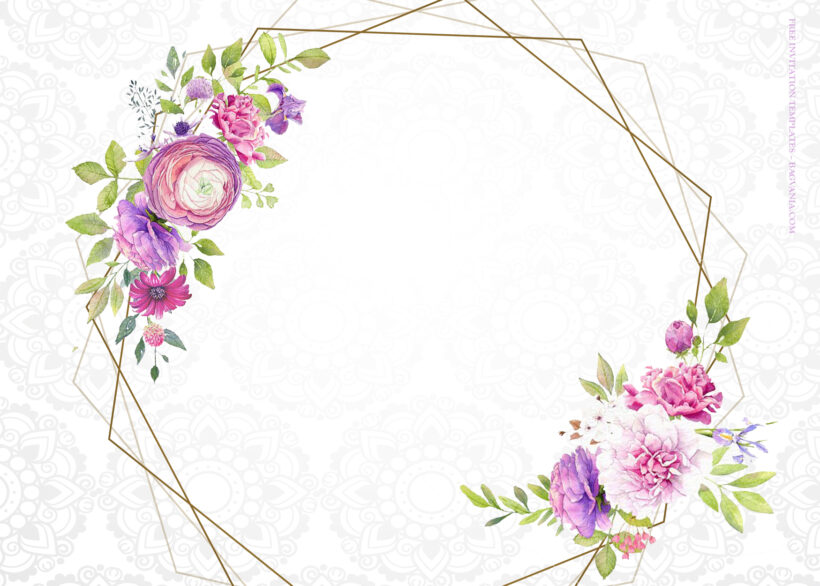 7+ Allegra Watercolor Floral Wedding Invitation Templates Type three