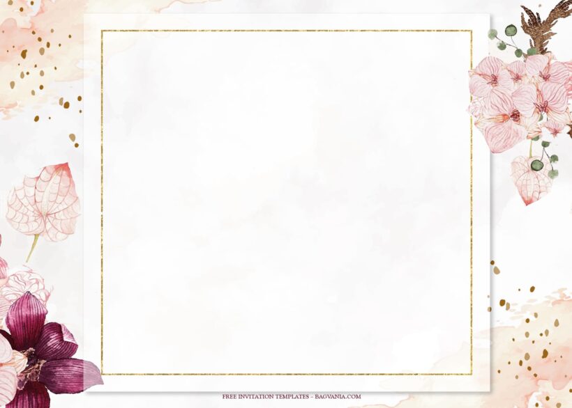 7+ Bohemian Floral Bouquet Box Wedding Invitation Templates Type Four