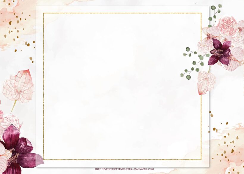 7+ Bohemian Floral Bouquet Box Wedding Invitation Templates Type Three