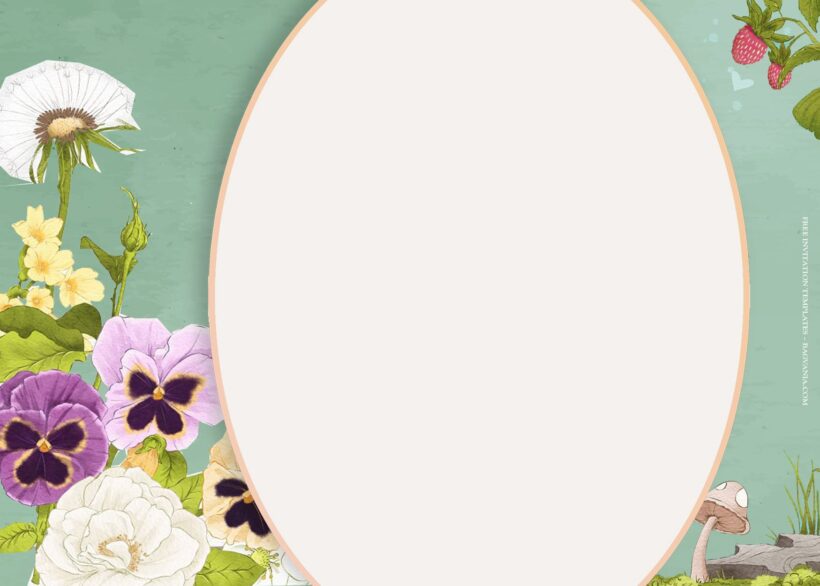 7+ Fairies Blooming Garden Floral Wedding Invitation Templates Type Four