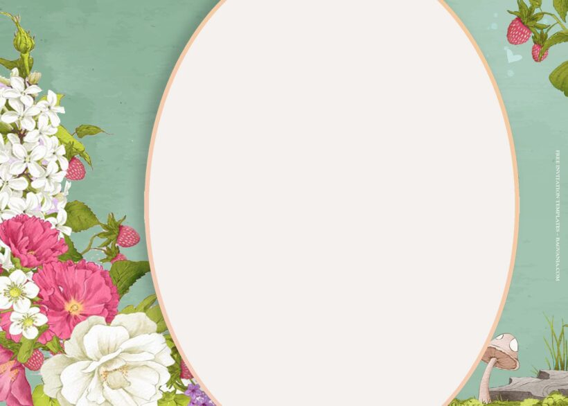 7+ Fairies Blooming Garden Floral Wedding Invitation Templates Type Six