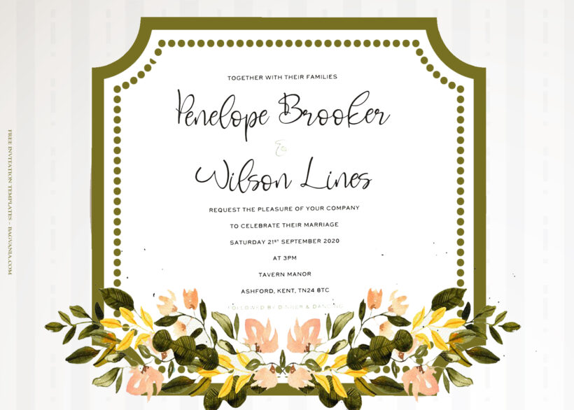 7+ Fancy Yellow Floral Wedding Invitation Templates Title