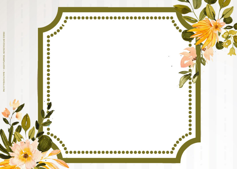 7+ Fancy Yellow Floral Wedding Invitation Templates Type Four