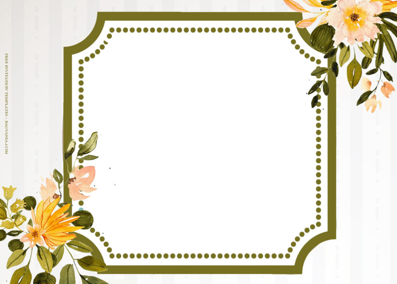 7+ Fancy Yellow Floral Wedding Invitation Templates Type Five