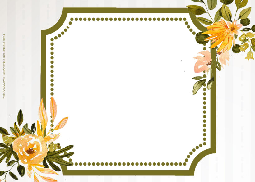 7+ Fancy Yellow Floral Wedding Invitation Templates Type Six