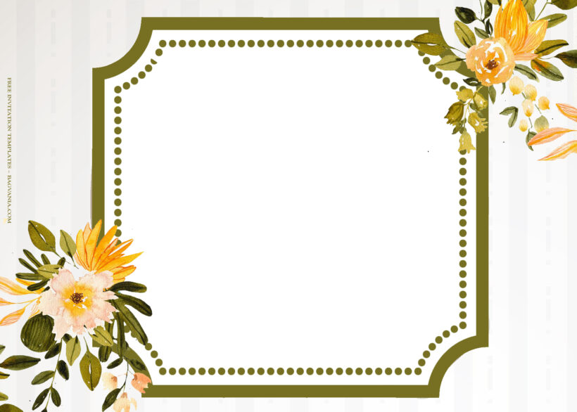 7+ Fancy Yellow Floral Wedding Invitation Templates Type Three