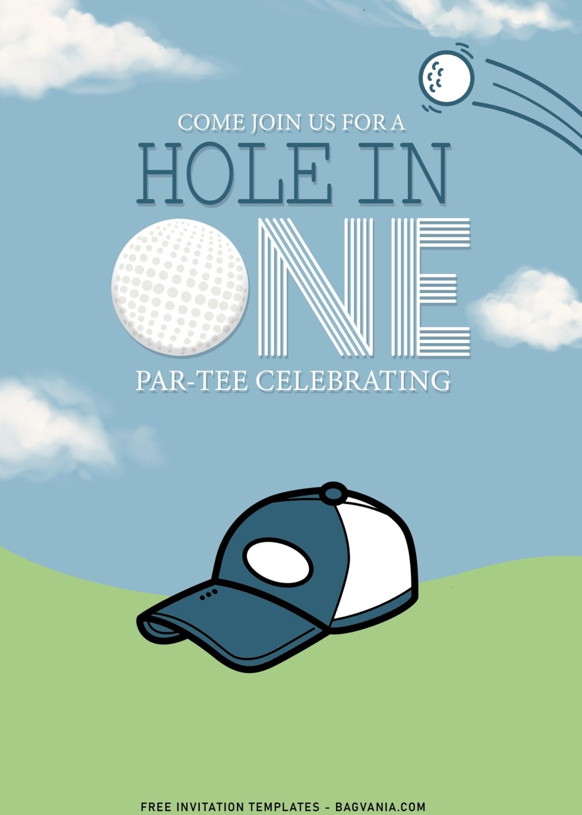 7+ Best Hole In One Kids Birthday Party Invitation Templates with 