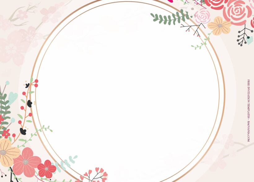 7+ Hand Drawing Pinkish Floral Wedding Invitation Templates Tyoe One