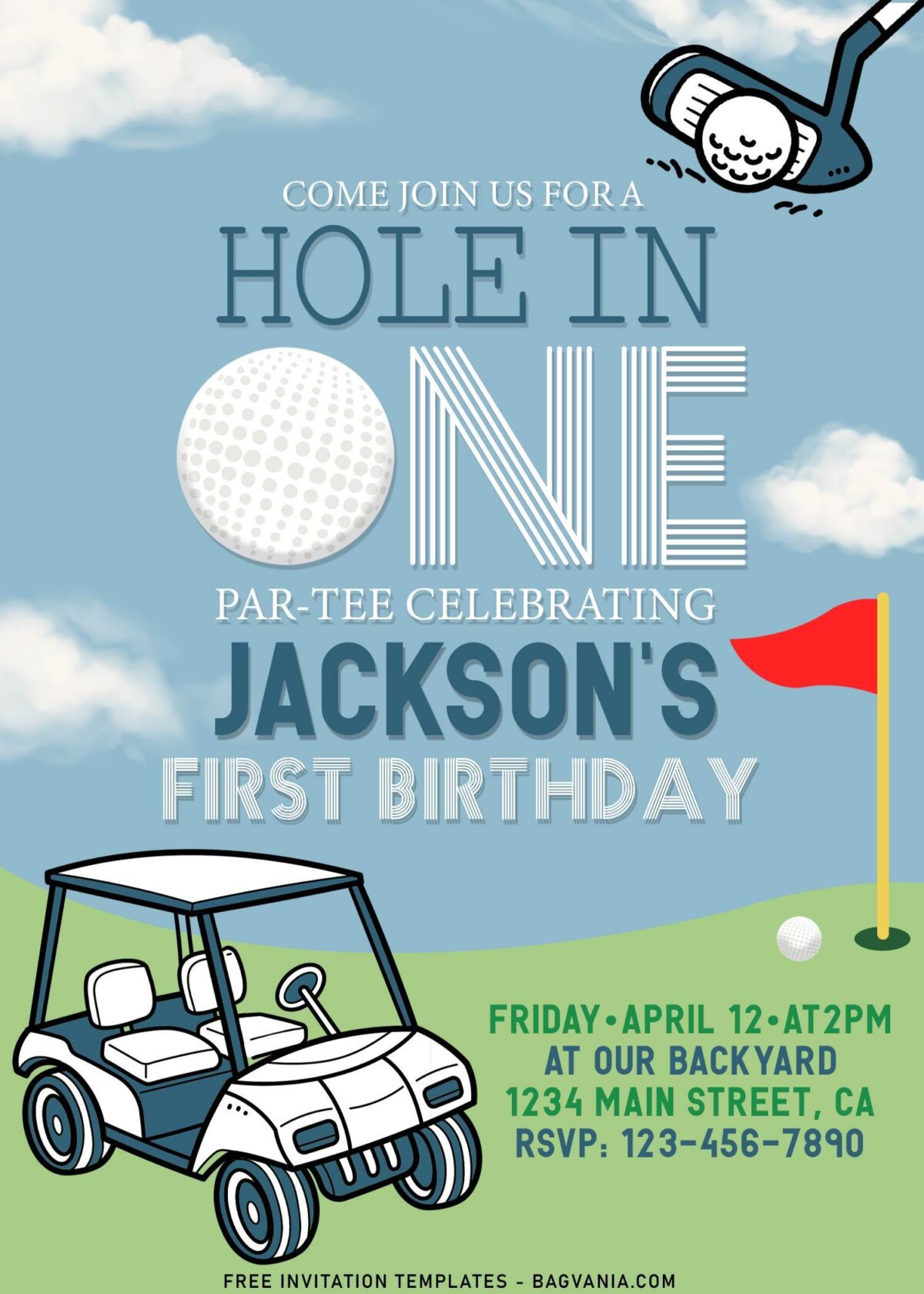 7+ Best Hole In One Kids Birthday Party Invitation Templates